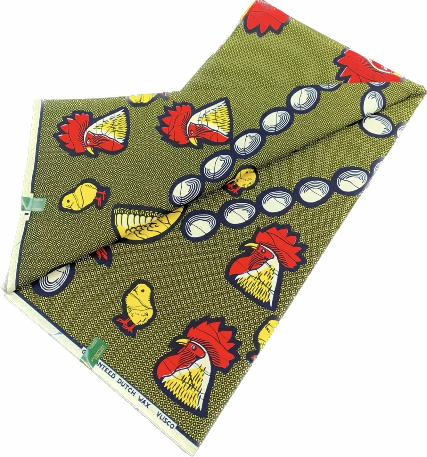 Vlisco Waxblock Vlisco Wax Hollandais Happy family famille Coq
